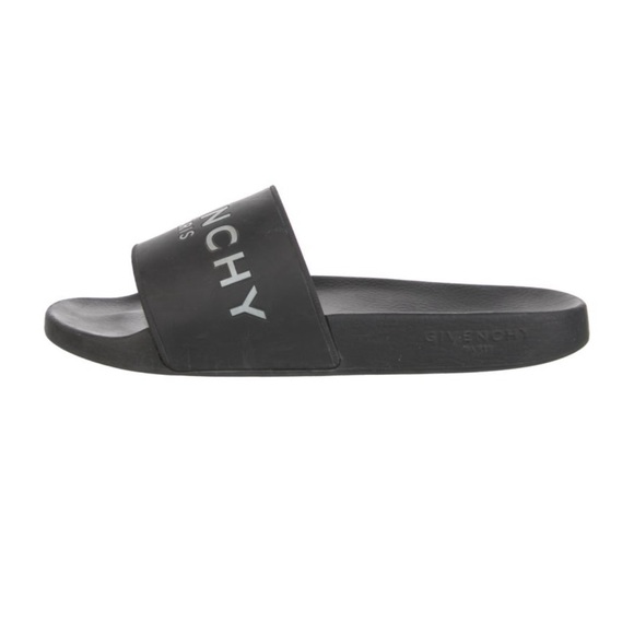 Shoes - New Givenchy Black Rubber Pool Slides Size 38